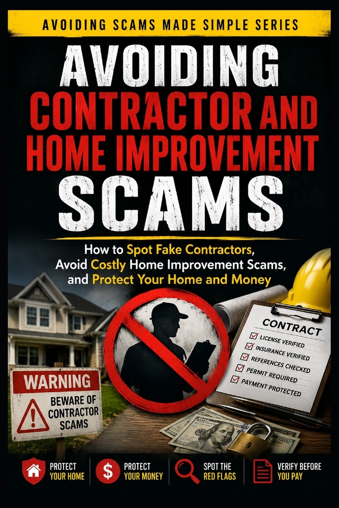 Avoiding Contractor and Home Improvement Scams: How to Spot Fake Contractors, Avoid Costly Home Improvement Scams, and Protect Your Home and Money cover