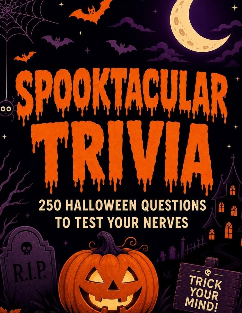Spooktacular Trivia 250 Halloween Trivia Questions and Answers: For Adults and Family Game Night Movies, Monsters, Candy, History and Spooky Facts cover