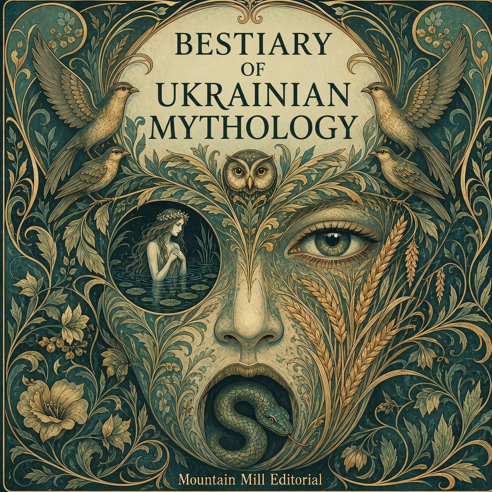 Bestiary of Ukrainian Mythology: An Illustrated Field Guide to 24 Spirits, Demons, Dragons and Creatures of Slavic Folklore cover