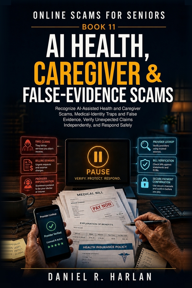 AI Health, Caregiver & False-Evidence Scams: Recognize AI-Assisted Health and Caregiver Scams, Medical-Identity Traps and False Evidence, Verify Unexp cover