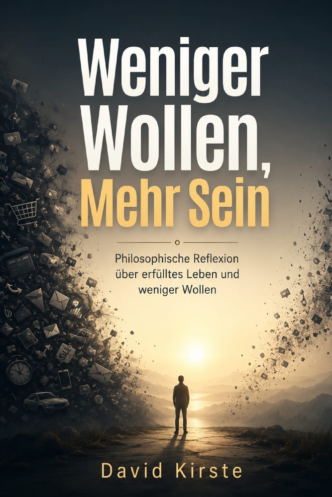 Weniger Wollen, Mehr Sein: Philosophische Reflexion über erfülltes Leben und weniger Wollen cover