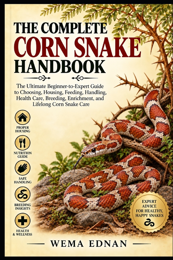 The Complete Corn Snake Handbook (1): The Ultimate Beginner-to-Expert Guide to Choosing, Housing, Feeding, Handling, Health Care, Breeding, Enrichment cover