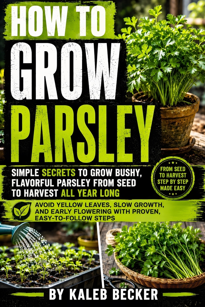 How to Grow Parsley: A Practical Beginner's Guide to Growing Parsley from Seed to Harvest, with Easy Tips for Containers, Garden Beds, Germination, Wa cover