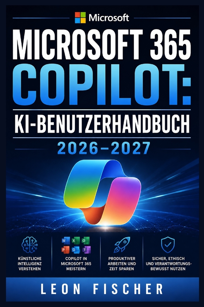 Microsoft 365 Copilot: KI BENUTZERHANDBUCH 2026-2027: Der praktische Leitfaden für Word, Excel, Outlook, Teams und PowerPoint - mit Schritt-für-Schrit cover