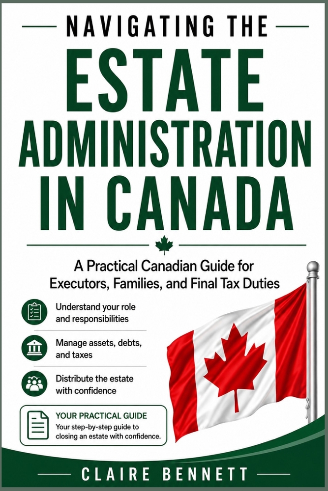 Navigating Estate Administration in Canada: A Practical Guide for Executors Through Probate, Taxes, Debts, Beneficiaries, and Final Distribution cover