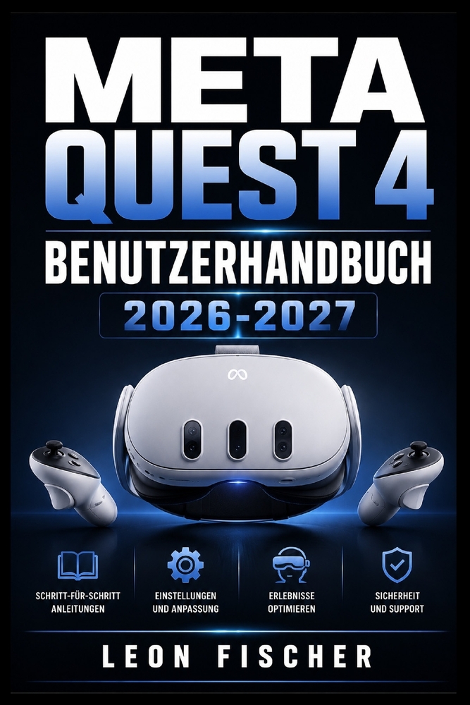 Meta Quest 4 Benutzerhandbuch 2026-2027: Die vollständige Anleitung: Einrichtung Schritt für Schritt, alle Funktionen erklärt, Problemlösungen und Ins cover