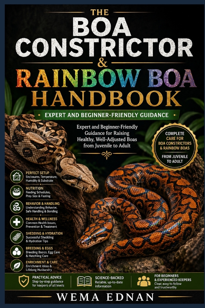 The Boa Constrictor & Rainbow Boa Handbook Expert and Beginner-Friendly Guida: Expert and Beginner-Friendly Guidance for Raising Healthy, Well-Adjuste cover