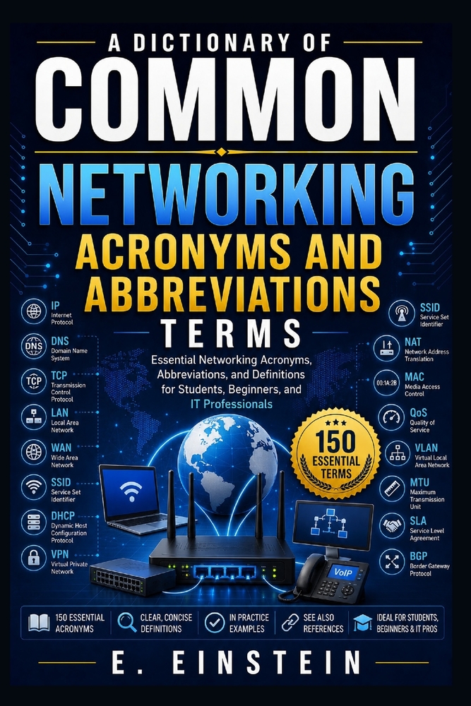 A Dictionary of Common Networking Acronyms and Abbreviations: Essential Networking Acronyms, Abbreviations, and Definitions for Students, Beginners, a cover
