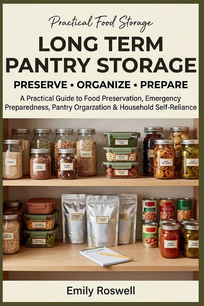 Long Term Pantry Storage: A Practical Guide to Food Preservation, Emergency Preparedness, Pantry Organization & Household Self-Reliance cover
