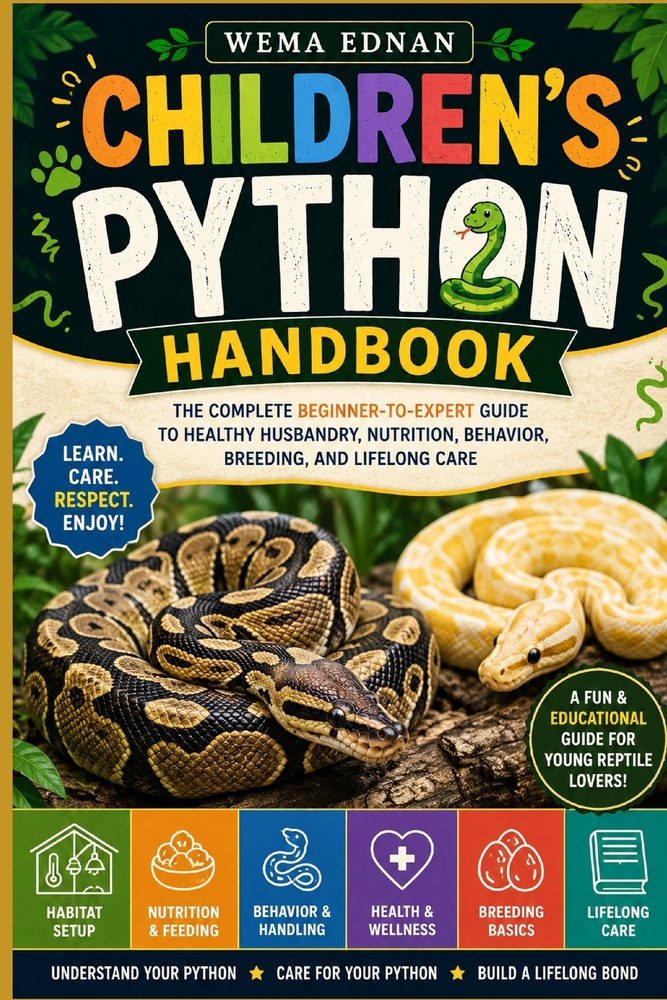 Children's Python Handbook: The Complete Beginner-to-Expert Guide to Healthy Husbandry, Nutrition, Behavior, Breeding, and Lifelong Care cover