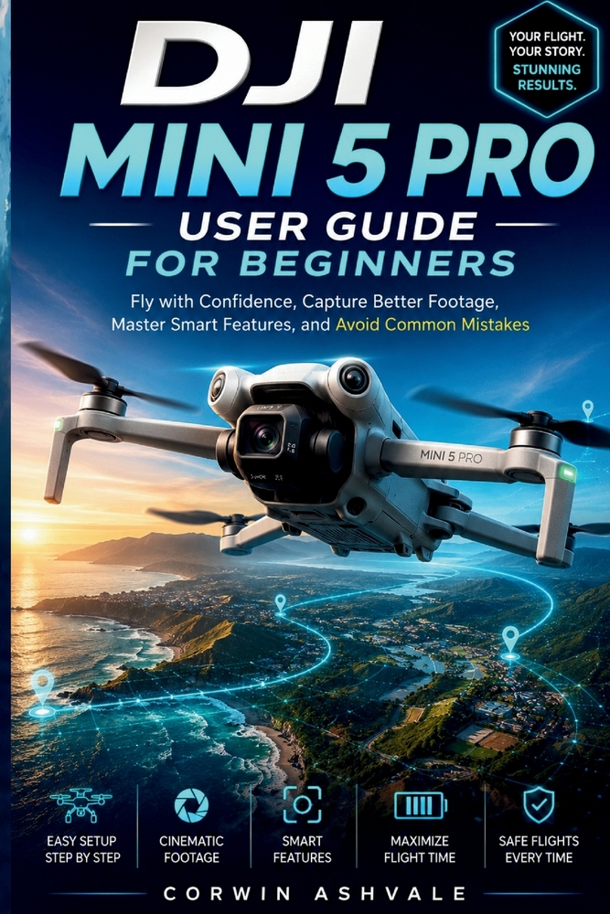 DJI Mini 5 Pro User Guide for Beginners: Fly with Confidence, Capture Better Footage, Master Smart Features, and Avoid Common Mistakes cover