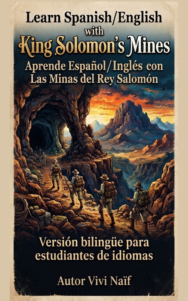Learn Spanish/English with King Solomon's Mines: Version bilingue para estudiantes de idiomas cover