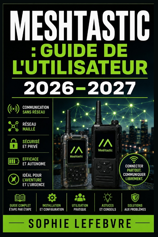 Meshtastic: GUIDE DE L'UTILISATEUR 2026-2027: Configuration, Réseau Maillé LoRa et Communication Radio Longue Portée Sans Internet ni Réseau Cellulair cover