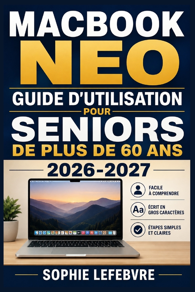 MacBook Neo: Guide d'Utilisation pour Seniors de Plus de 60 Ans 2026-2027: Maîtrisez les Bases, la Sécurité et les Astuces Essentielles Étape par Étap cover