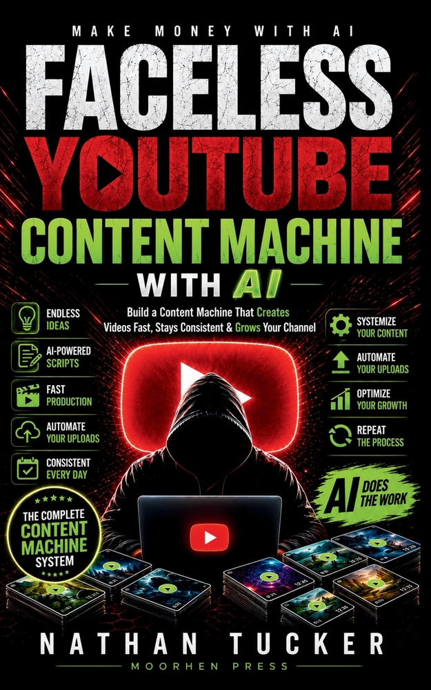 Faceless YouTube Content Machine with AI: Build a Content Machine That Creates Videos Fast, Stays Consistent & Grows Your Channel cover
