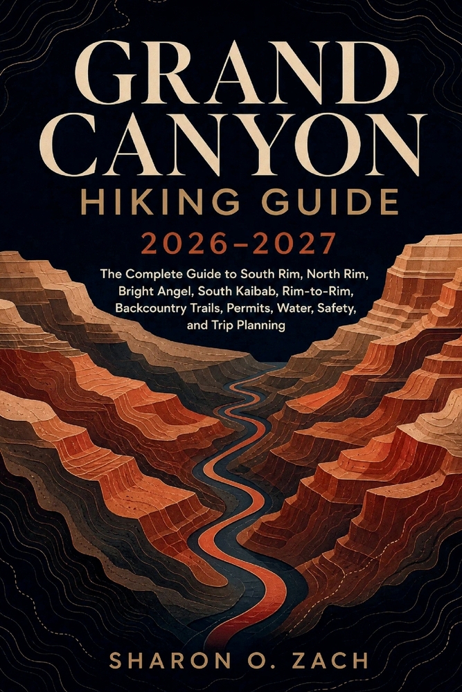 Grand Canyon Hiking Guide 2026-2027: The Complete Guide to South Rim, North Rim, Bright Angel, South Kaibab, Rim-to- Rim, Backcountry Trails, Permits, cover