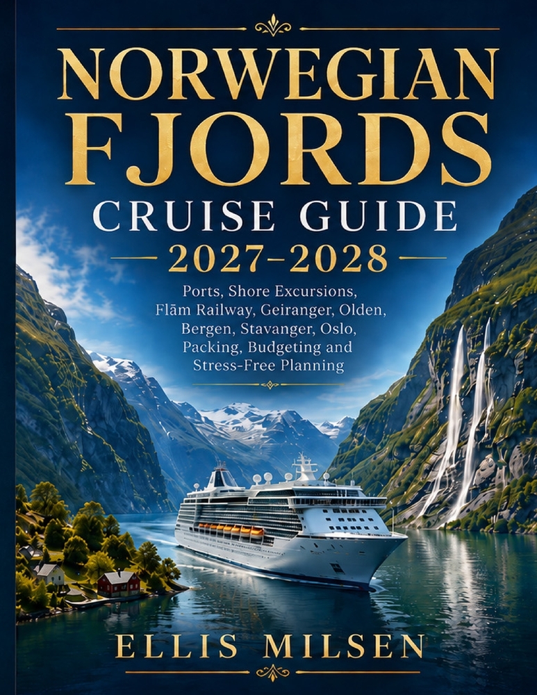 Norwegian Fjords Cruise Guide 2027-2028: A Port-by-Port Companion to Bergen, Flåm, Geiranger, Stavanger, Ålesund, Olden, Oslo & Copenhagen, with Shore cover