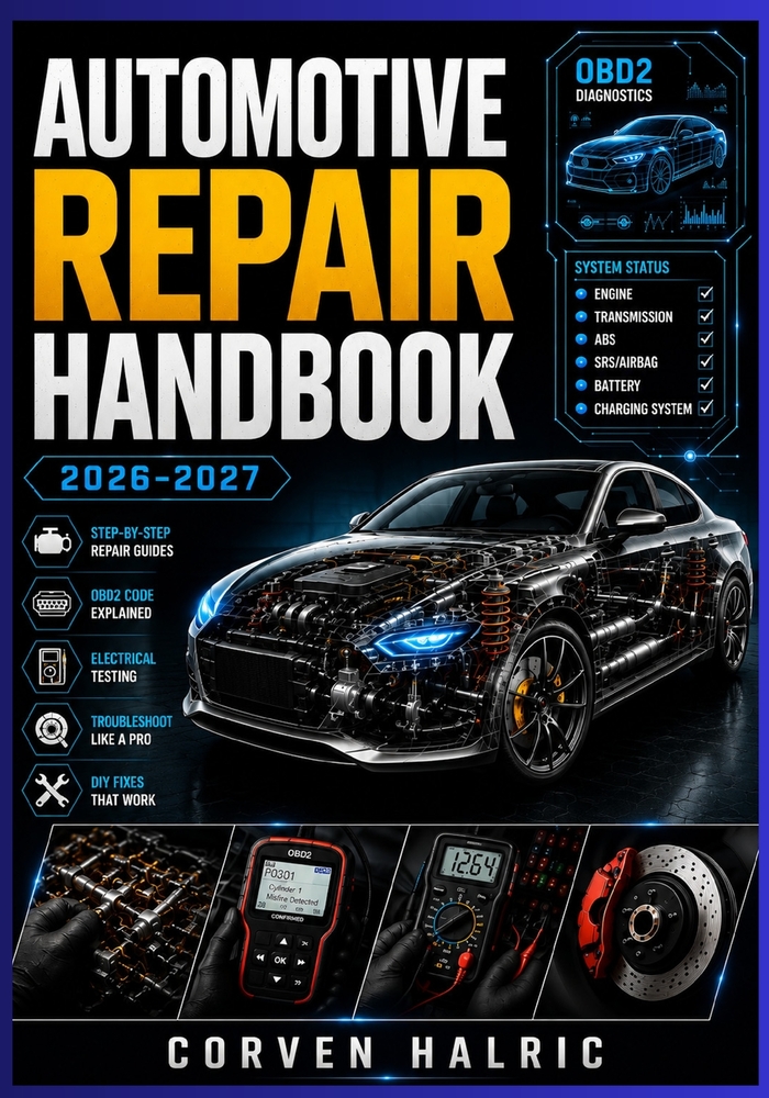 Automotive Repair Handbook 2026-2027: A Practical Guide to Vehicle Maintenance, OBD2 Diagnostics, Electrical Testing, Troubleshooting, and DIY Fixes cover