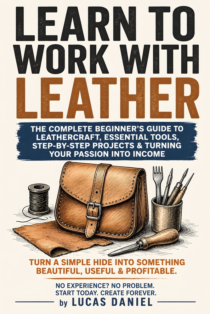 Learn To Work With Leather: A Practical Beginner's Guide to Leather Working, Tools, Techniques, Hand Stitching, Leather Care, Repairs, and Creating Be cover