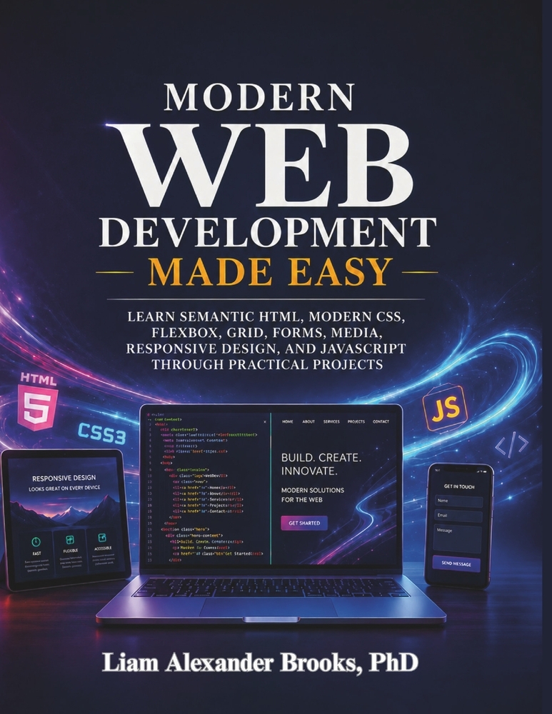 The Modern Web Developer's Guide: Learn Semantic HTML, CSS, Flexbox, Grid, Forms, Media, Responsive Design, through Practical Projects cover