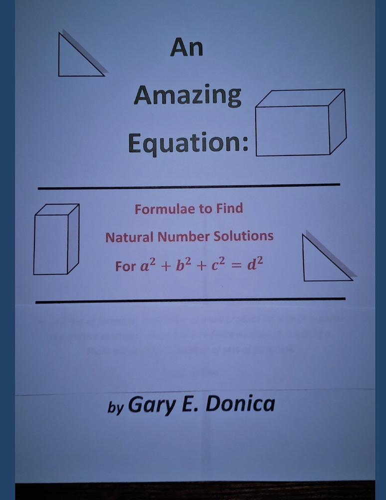 An Amazing Equation: Formulae to Find Natural Number Solutions for a^2+b^2+c^2=d^2 cover