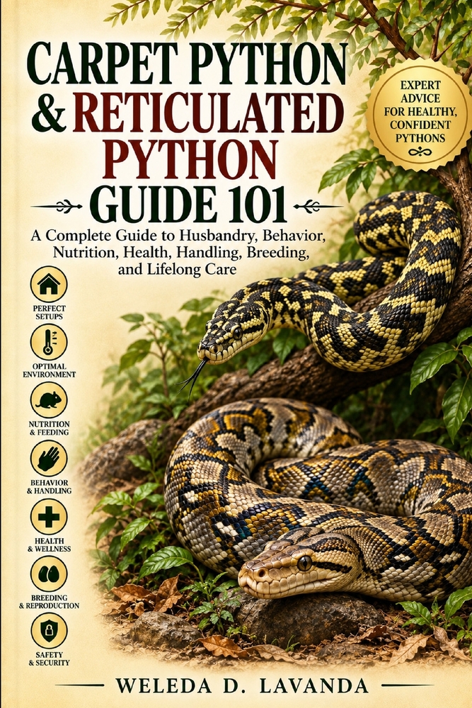 Carpet Python & Reticulated Python Guide 101: A Complete Guide to Husbandry, Behavior, Nutrition, Health, Handling, Breeding, and Lifelong Care cover