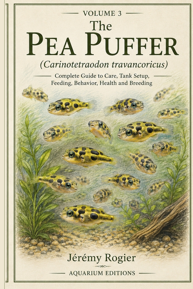 The Pea Puffer: Carinotetraodon travancoricus: Complete Guide to Care, Tank Setup, Feeding, Behavior, Health and Breeding cover