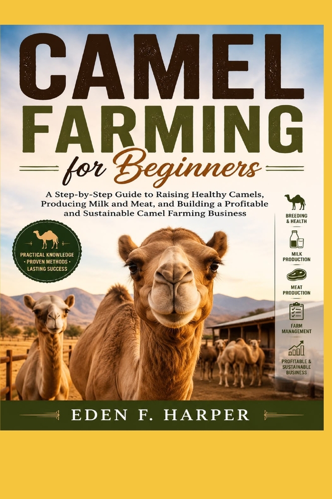 Camel Farming for Beginners: A Step-By-Step Guide for Raising Healthy Camels, Producing Milk and Meat, and Building a Profitable and Sustainable Camel cover