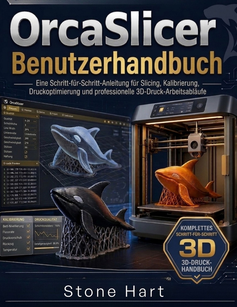 OrcaSlicer Benutzerhandbuch: Eine Schritt-für-Schritt-Anleitung zur Kalibrierung, Druckoptimierung und professionellen 3D-Druck-Workflows cover