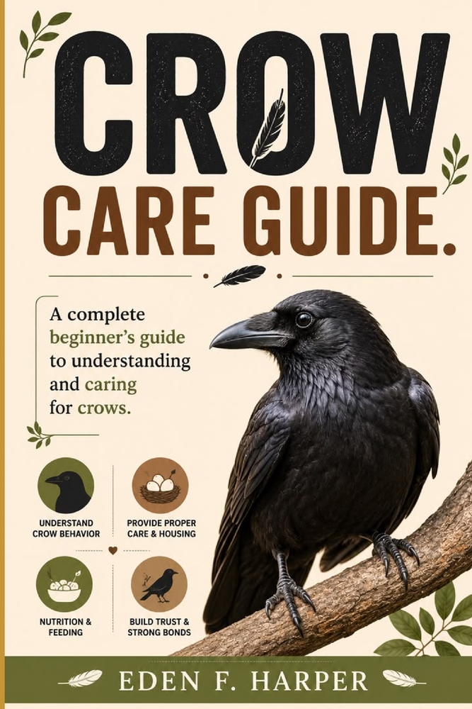 Crow Care Guide: A Complete Beginner's Guide to Understanding and Caring for Crows cover