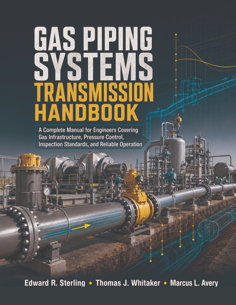 Gas Piping Systems Transmission Handbook: A Complete Manual for Engineers Covering Gas Infrastructure, Pressure Control, Inspection Standards, and Rel cover