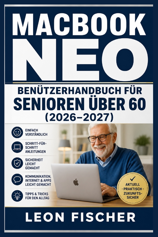 Macbook Neo Benutzerhandbuch Für Senioren Über 60 (2026-2027): Schritt-für-Schritt einfach erklärt: Vom Auspacken bis zur sicheren täglichen Nutzung - cover