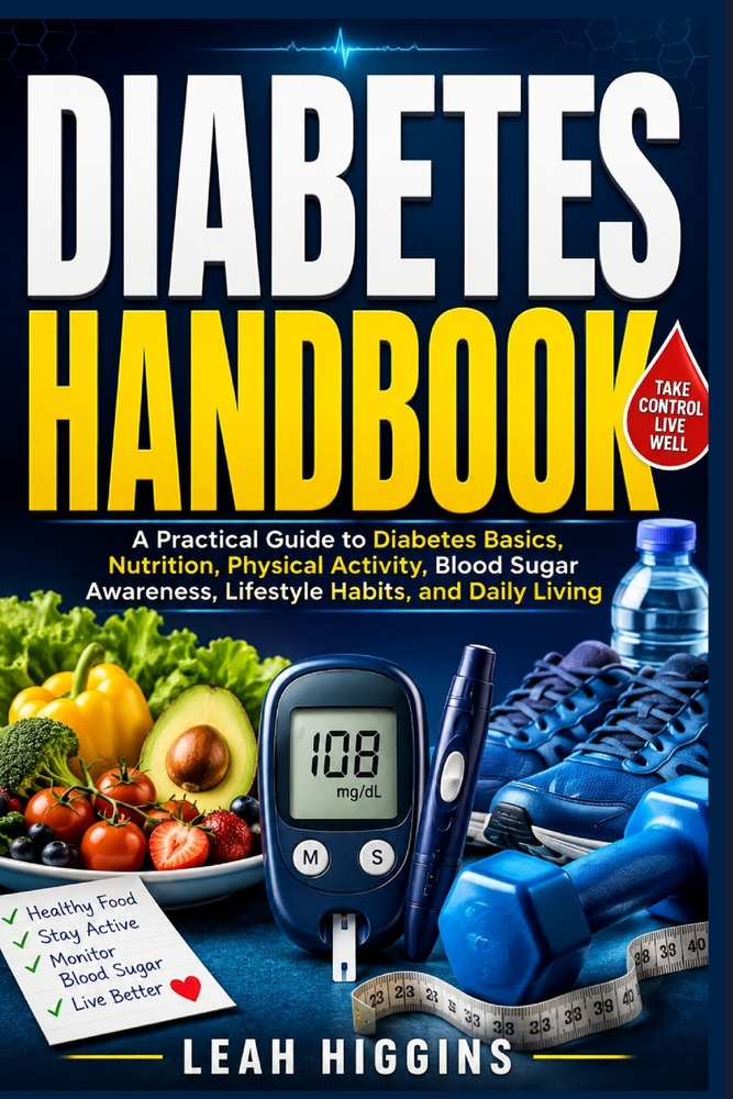 Diabetes Handbook: A Practical Guide to Diabetes Basics, Nutrition, Physical Activity, Blood Sugar Awareness, Lifestyle Habits, and Daily Living cover