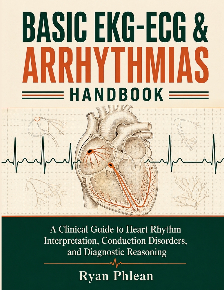 Basic EKG-ECG & Arrhythmias Handbook cover
