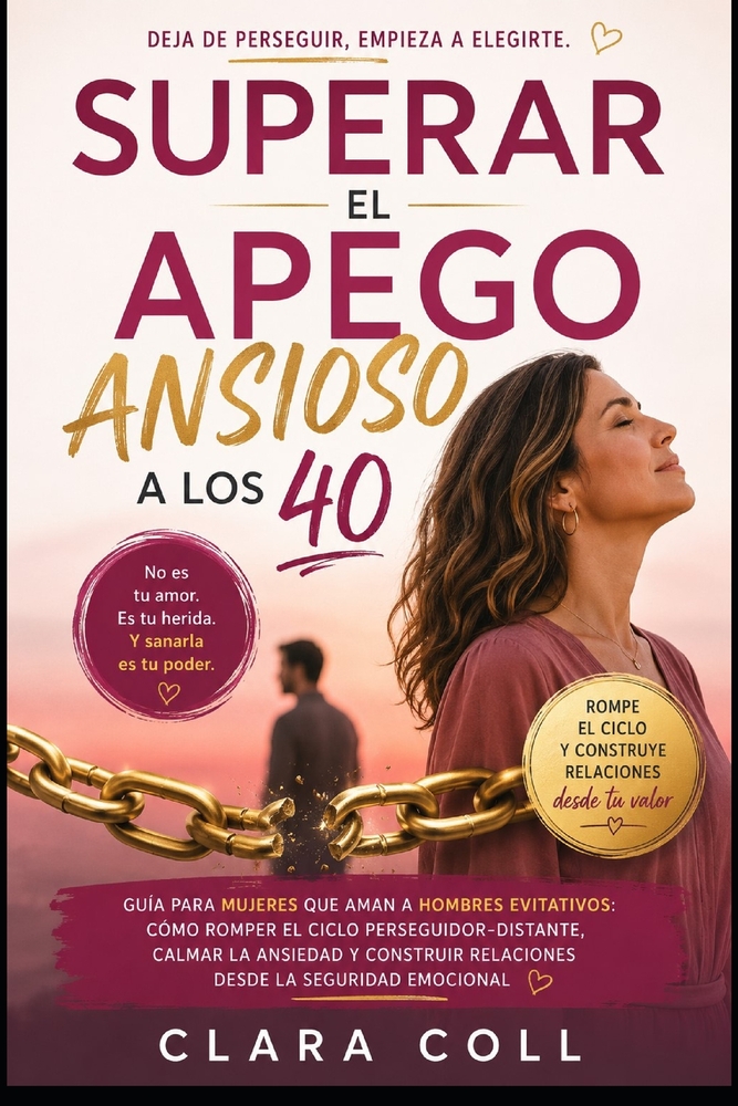Superar el apego ansioso a los 40: Guía para mujeres que aman a hombres evitativos: cómo romper el ciclo perseguidor-distante, calmar la ansiedad y co cover