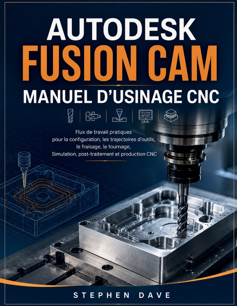 Autodesk Fusion CAM Manuel d'Usinage CNC: Flux de travail pratiques pour la configuration, les trajectoires d'outils, le fraisage, le tournage, Simula cover
