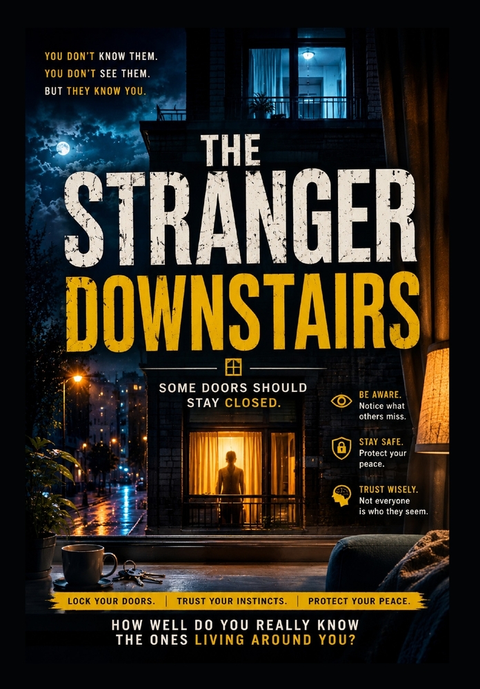 The Stranger Downstairs: A Gripping Psychological Thriller of Hidden Secrets, Suspicion, and the Stranger Who Knows Too Much cover