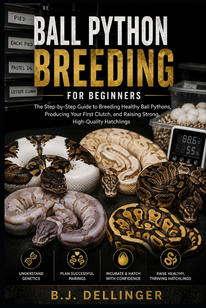 Ball Python Breeding for Beginners: A Simple Guide to Genetics, Pairing, Breeding, Incubation, and Raising Your First Clutch cover