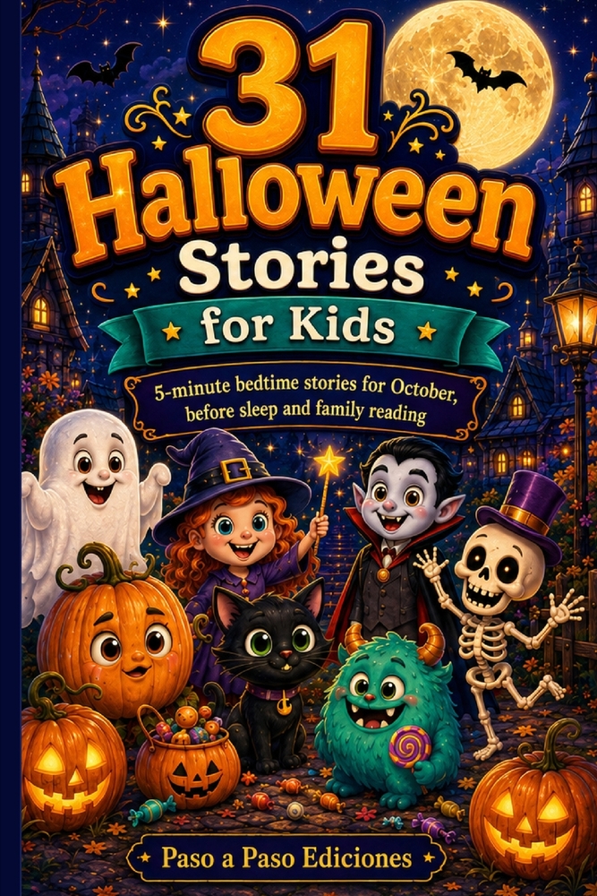 31 Halloween Stories for Kids: 5-minute bedtime stories for October, before sleep and family reading cover