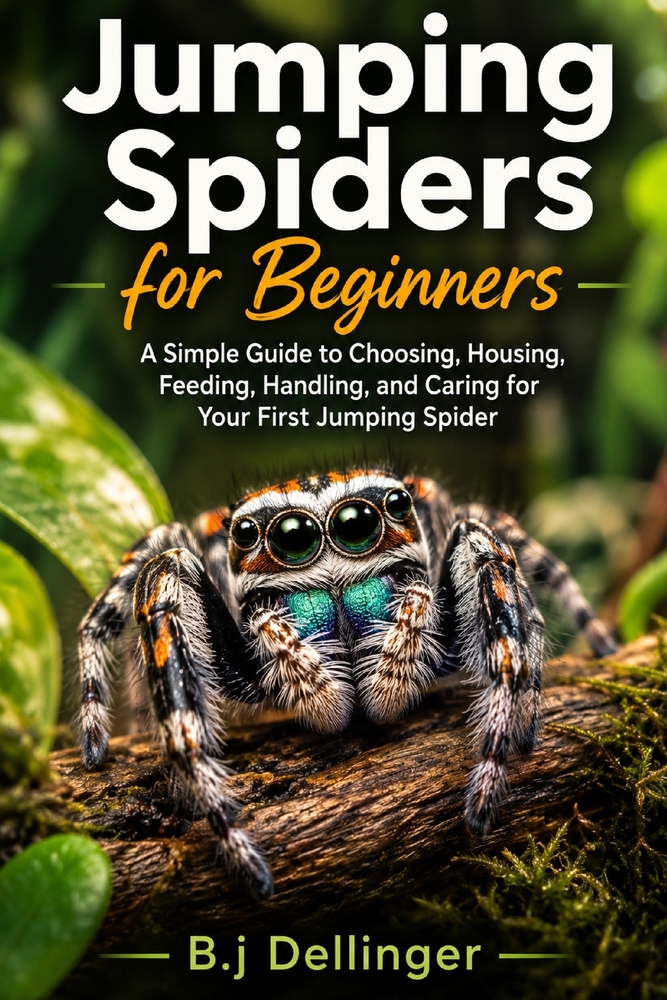 Jumping Spiders for Beginners: A Simple Guide to Choosing, Housing, Feeding, Handling, and Caring for Your First Jumping Spider cover