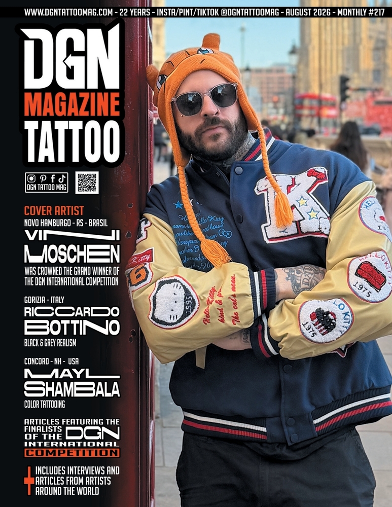 DGN Tattoo Magazine #217: Grand Winner of the DGN International Competition 2026: book of tattoos: more than 200 tattoo for real, professional and ... cover
