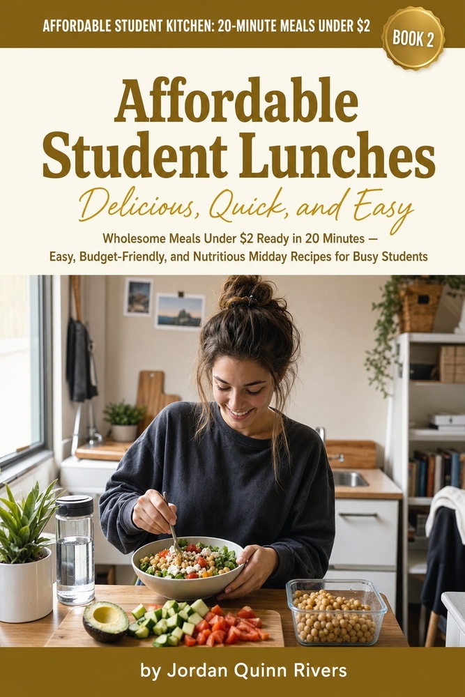 Affordable Student Lunches: Wholesome Meals Under $2 Ready in 20 Minutes - Easy, Budget-Friendly, and Nutritious Midday Recipes for Busy Students cover
