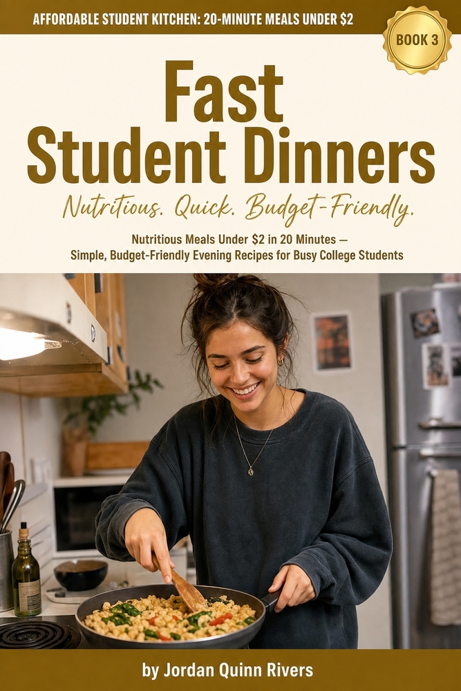 Fast Student Dinners: Nutritious Meals Under $2 in 20 Minutes - Simple, Budget-Friendly Evening Recipes for Busy College Students cover