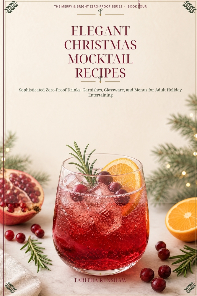 Elegant Christmas Mocktail Recipes: Sophisticated Zero-Proof Drinks, Garnishes, Glassware, and Menus for Adult Holiday Entertaining cover