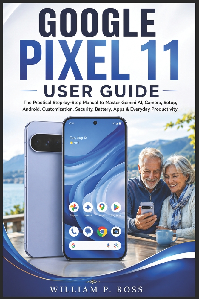 Google Pixel 11 User Guide: The Practical Step-by-Step Manual to Master Gemini AI, Camera, Setup, Android, Customization, Security, Battery, Apps & Ev cover