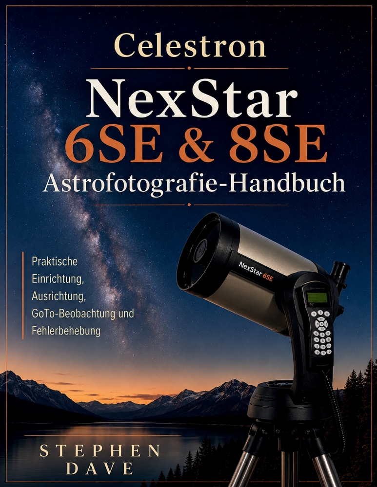 Celestron NexStar 6SE & 8SE Astrofotografie-Handbuch: Praktische Einrichtung, Ausrichtung, GoTo-Beobachtung und Fehlerbehebung cover