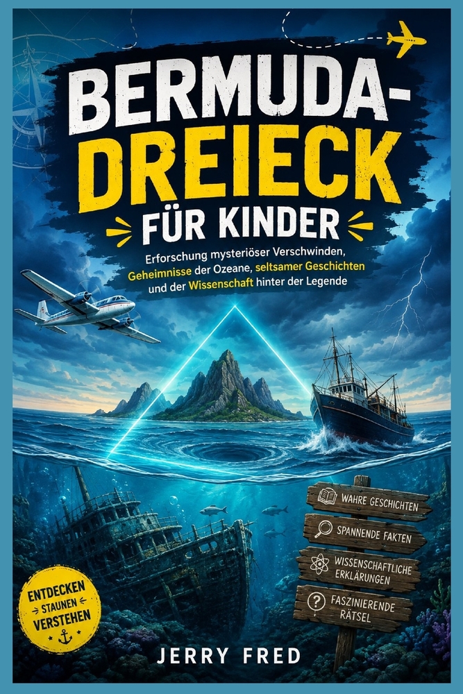 Bermuda-Dreieck Für Kinder: Erforschung mysteriöser Verschwinden, Geheimnisse der Ozeane, seltsamer Geschichten und der Wissenschaft hinter der Legend cover
