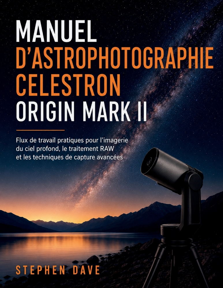 Manuel d'astrophotographie Celestron Origin Mark II: Flux de travail pratiques pour l'imagerie du ciel profond, le traitement RAW et les techniques de cover