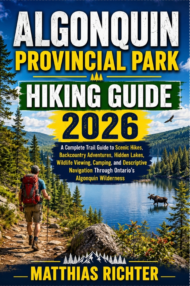 Algonquin Provincial Park Hiking Guide 2026: A Complete Trail Guide to Scenic Hikes, Backcountry Adventures, Hidden Lakes, Wildlife Viewing, Camping, cover