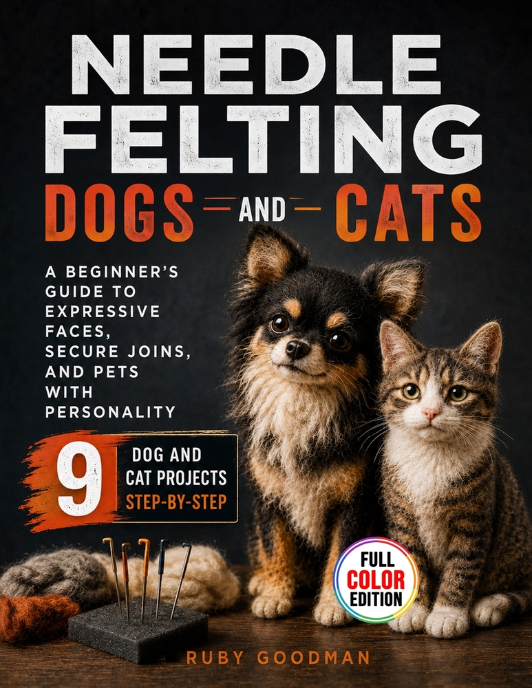 Needle Felting Dogs and Cats: A Beginner's Guide to Expressive Faces, Secure Joins, and Pets with Personality cover
